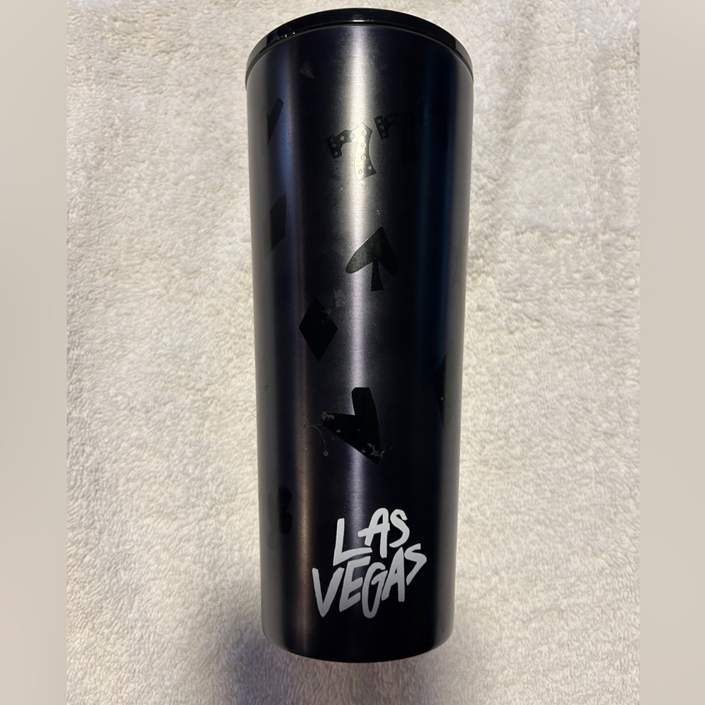 Starbucks Las Vegas Stainless Steel Metal Cold Cup Collectible 16oz | NO STRAW